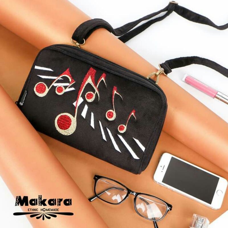 HPO Etnik Makara MAO Bordir/Tas Dompet Wanita/Tas Dompet Etnik/Tas Selempang