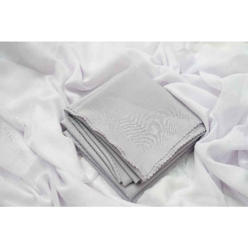 [ COD ] JILBAB SYAR'I AZZAHRA SEGIEMPAT DIAMOND LASERCUT JUMBO 130x130-grey