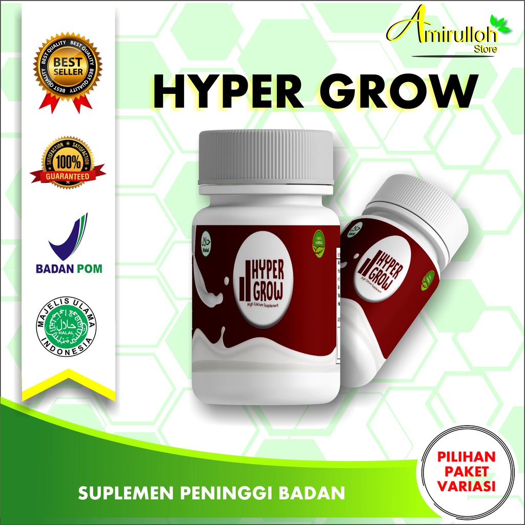 

HYPER GROW / Peninggi Badan Terlaris / susu penambah tinggi badan / penambah tinggi ba