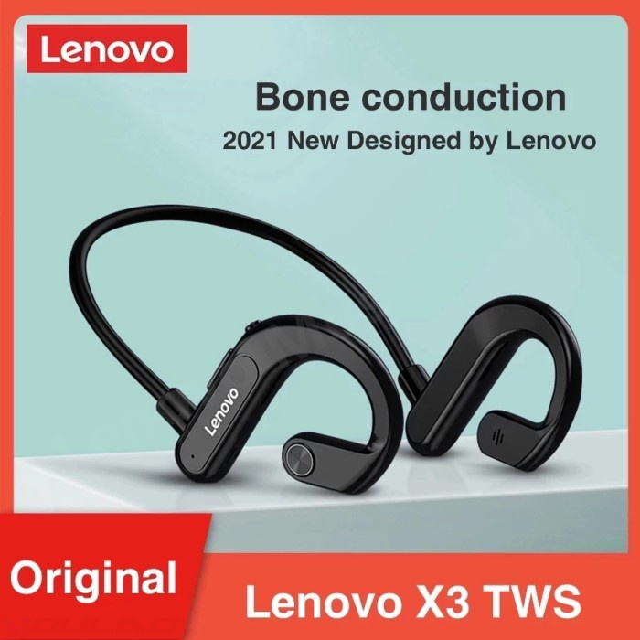 Thinkplus Lenovo Headphone Leher Bone Conduction Wireless Bluetooth X3