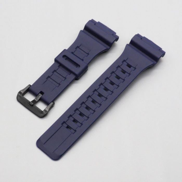 Strap Tali Jam Khusus Casio AQ-S800 SGW300H AE-1000W MRW-200H W800H Resin Rubber Black Buckle