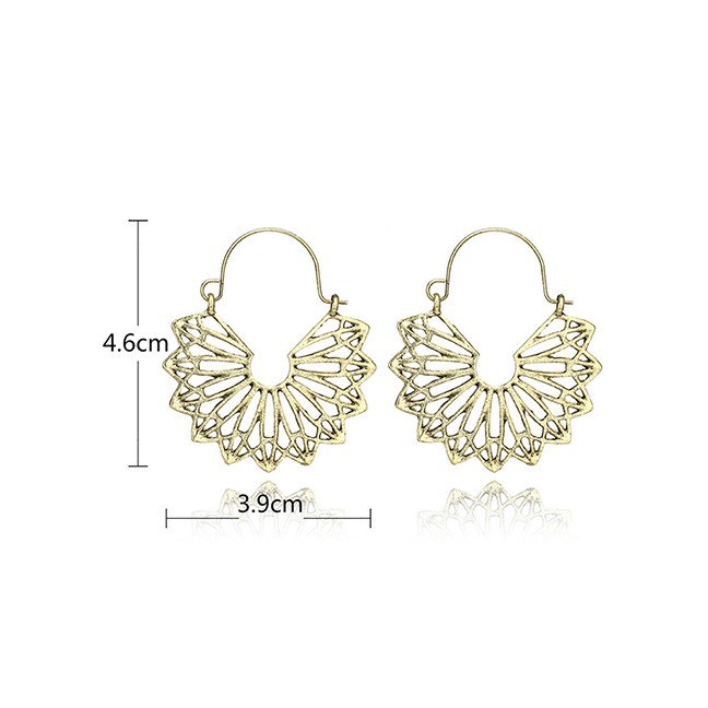 LRC Anting Tusuk  Fashion Color Irregular Shape Design Pure Color F0260X