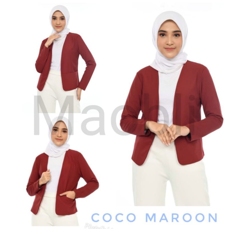 Maobli 856 COCOo Blazer Putih &amp; warna