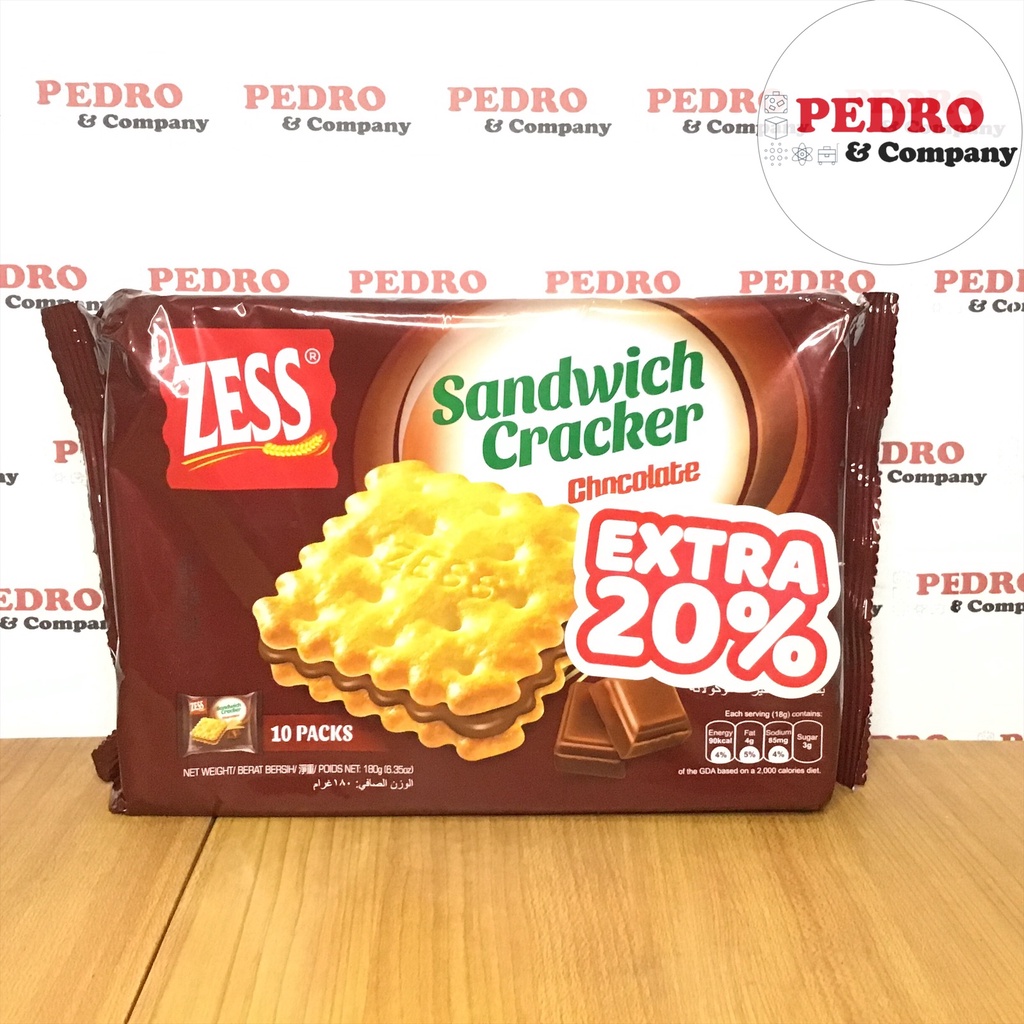 

Zess sandwich cracker chocolate 180 gram - 10pack