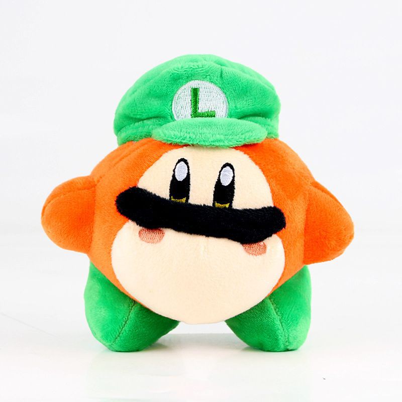 Ready Stock! 14cm Cute Kirby Waddle Dee Mario Luigi Hat Plush Doll Stuffed Toy Kids Gift Pendant