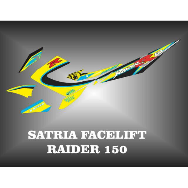 STRIPING STIKER VARIASI SATRIA FACELIFT F150 FU FACELIFT RAIDER 150