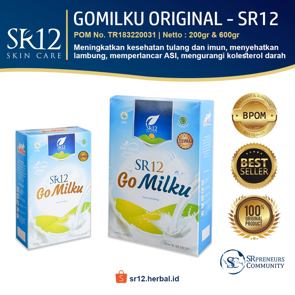 

SR12 GO MILKU SUSU ETAWA TERBAIK / GOMILKU SUSU KAMBING KUALITAS PREMIUM / GOAT MILK SUSU BUBUK BPOM