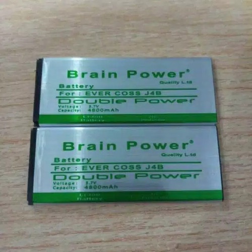 Double Power Battery Batere Batre Baterai Brain Power Evercoss J4B Jump T3 Lite