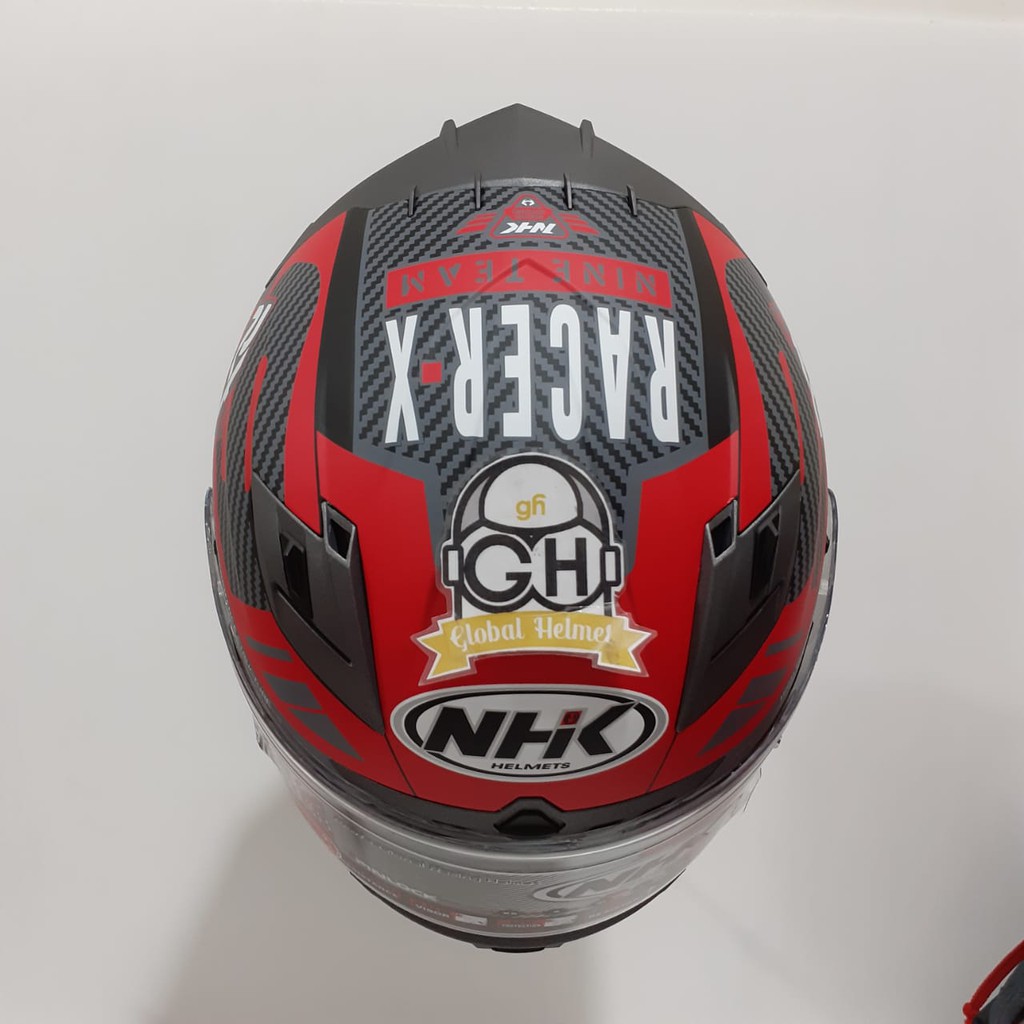 HELM NHK RX9 RACER X NHK RX-9 RACER X NHK RX NINE BLACK DOFF RED