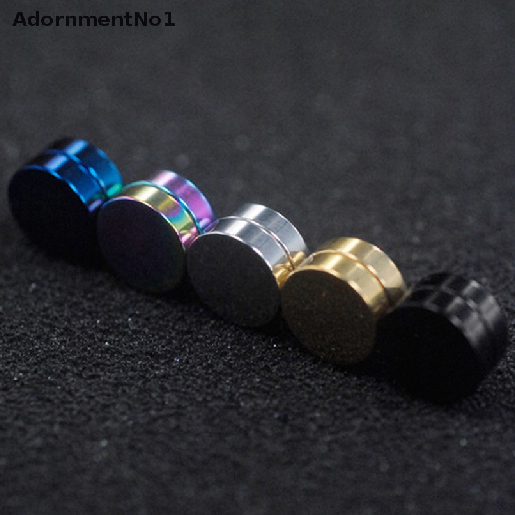 (AdornmentNo1) 3pcs / set Anting Tusuk Magnetik Tanpa Tindik Gaya Punk Ukuran 6 / 8 / 10mm Untuk Pria