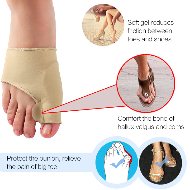 1 Pasang Korektor Kaki Orthotics Kaki Perawatan Kaki Tulang Jempol Adjuster Koreksi Kaus Kaki Pedikur Lembut