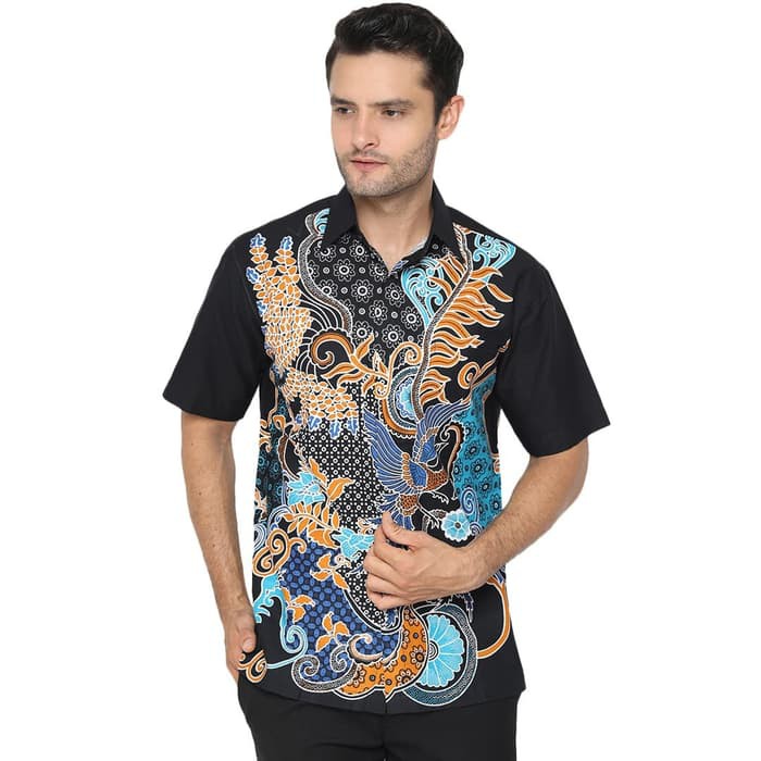 Baju Batik Pria Lengan Pendek Kemeja Batik Pria Hem Agrapana Lokatara
