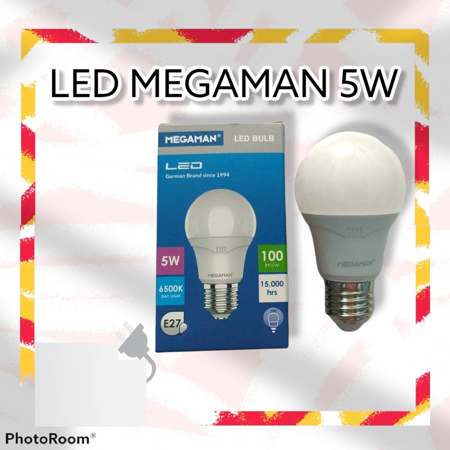 LAMPU LED MEGAMAN LED A-BULB 5 Watt 5W DAYLIGHT LAMPU BOHLAM