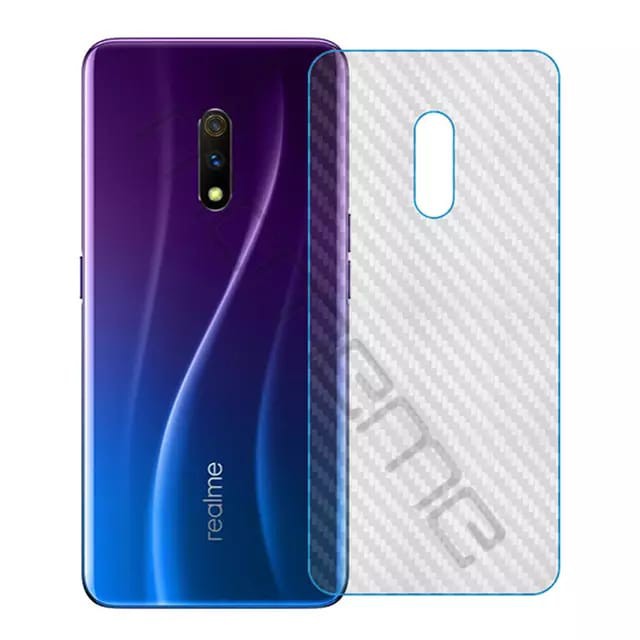 Realme X / Realme XT Skin Carbon Garskin Anti Gores Belakang