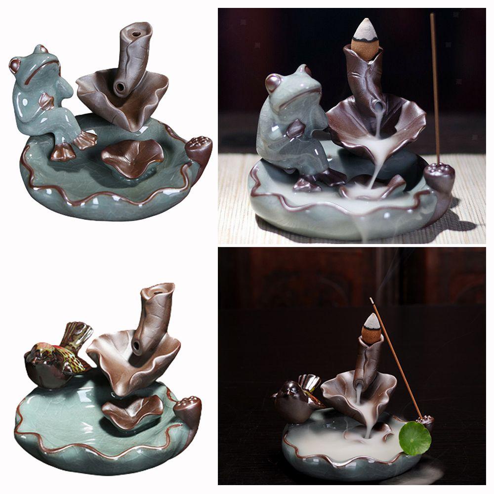 Populer Backflow Incense Burner Hewan Lucu Meditasi Aromaterapi Box