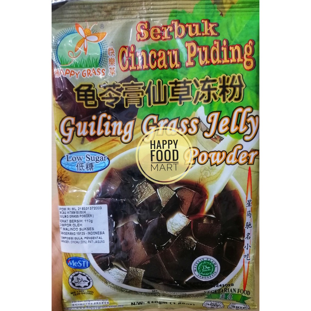 

[SALE] HAPPY GRASS GUILING GRASS JELLY POWDER 110G/SERBUK CINCAU PUDING/CINCAU HITAM/GUI LING GAO