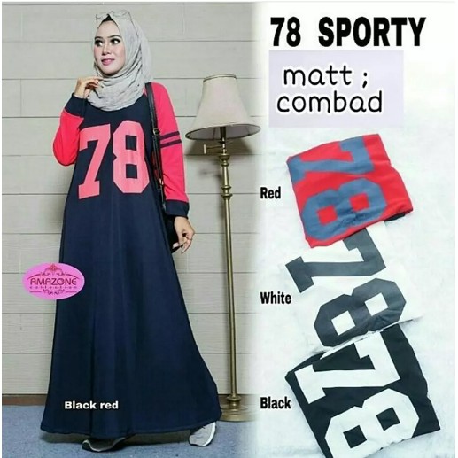 Gamis busana wanita 78 Sporty 00344