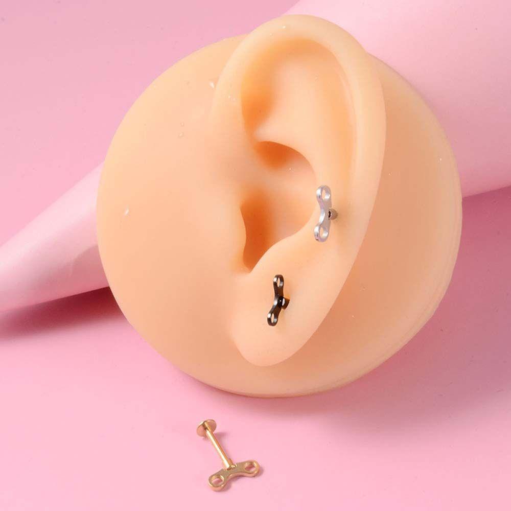 Needway Telinga Tulang Stud Wanita Stainless Steel Tragus Tulang Rawan Anting Tindik Perhiasan Tindik Lobe Piercing Daith Helix Stud Hidung Rings