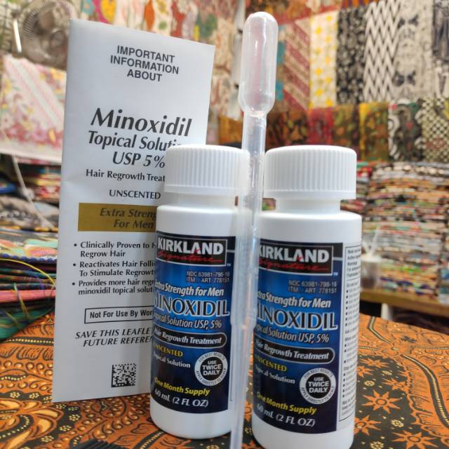 MINOXIDIL ORIGINAL KIRKLAND PAKET 2 BOTOL TERMURAH TERBARU ( penumbuh rambut brewok jenggot alis)