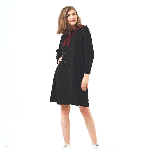 

Mamibelle Emily Midi Dress Menyusui & Hamil Nursing Wear Black Premium