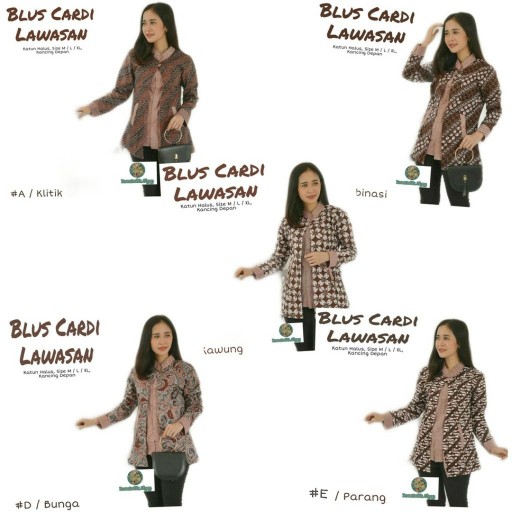 [ada Jumbo] Blus Davina Lawasan Daun #3 Batik Wanita Modern Formal Kondangan Kantoran Katun Halus