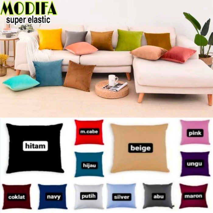 sarung bantal sofa polos / kursi