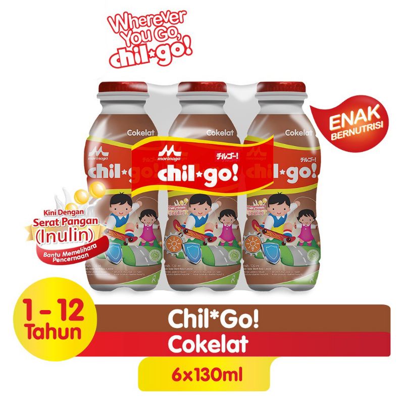 

MORINAGA CHILGO MILK COKLAT 6 × 130 ML SUSU UHT CAIR CHIL GO