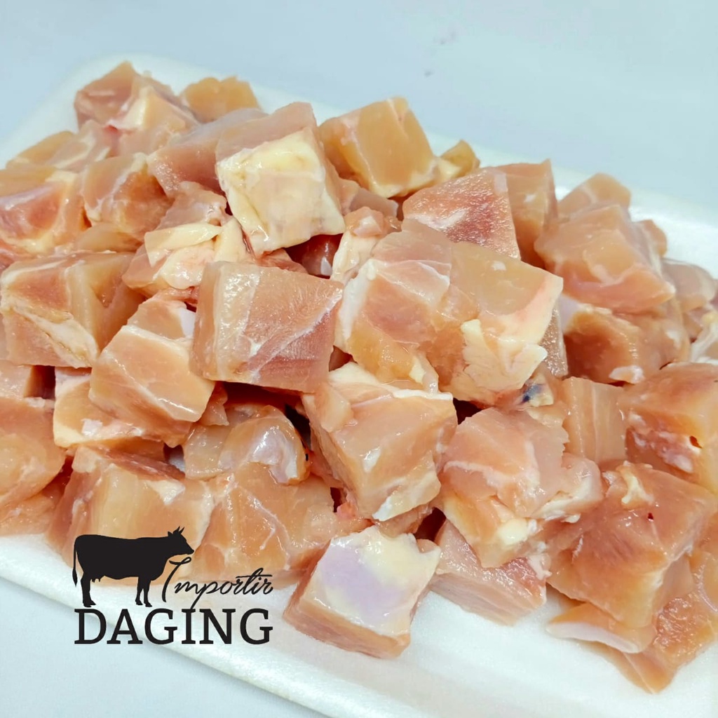 

Paha Ayam Potong Kotak / Boneless Paha Ayam Cube @500gr
