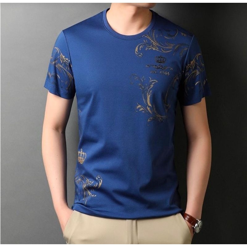 BAJU KAOS BATIK PRIA/BJU PRIA LENGAN PANJANG/KAOS PRIA TRANDY/BAJU KAOS PRIA KEKINIAN