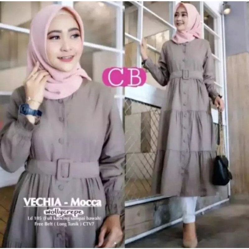 Tunik Vecihia / Tunik Wanita Termurah / Atasan Tunik / Baju Wanita Terbaru / Gamis Terbaru / Long Dress / Tunik Kekinian / Tunik Terlaris / Vechia Tunik / COD