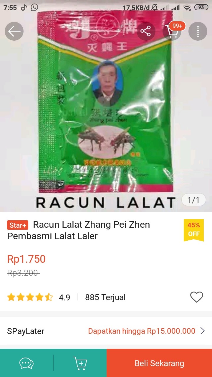 Racun Lalat Zhang Pei Zhen Pembasmi Lalat Laler