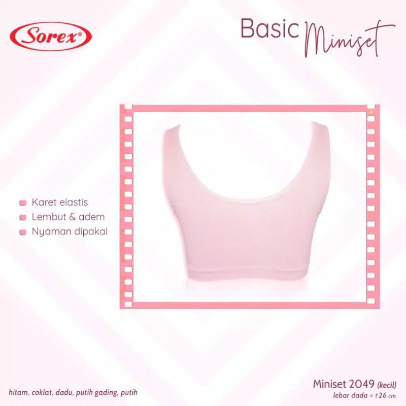 SOREX Young Basic Miniset Anak Polos Y2049 Step 1Free size  SIZE Kecil