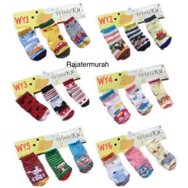 KAOS KAKI WINTEKU/FLOWER/EVC 0-6bln MOTIF new