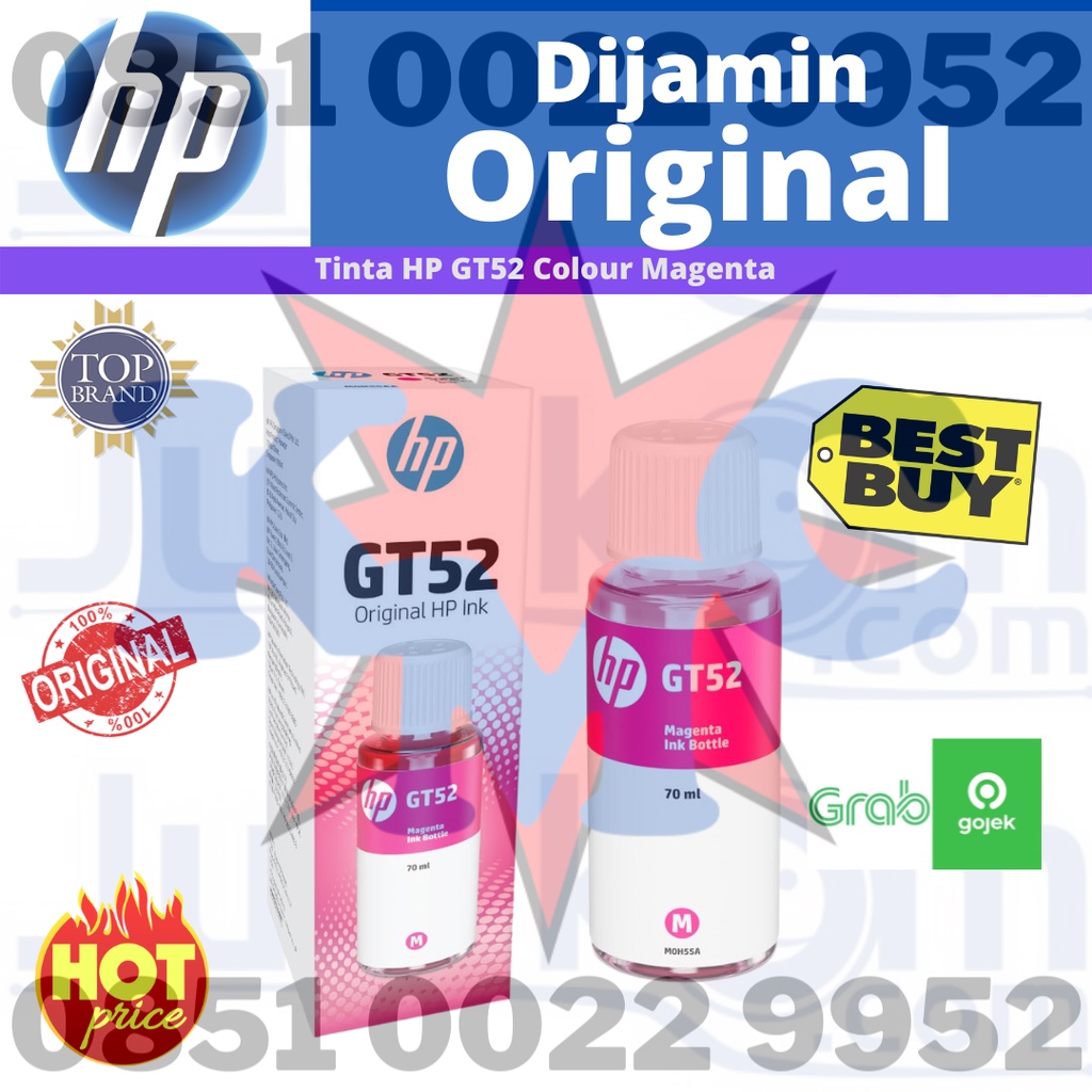 Hp Tinta GT52 GT 52 Magenta Original