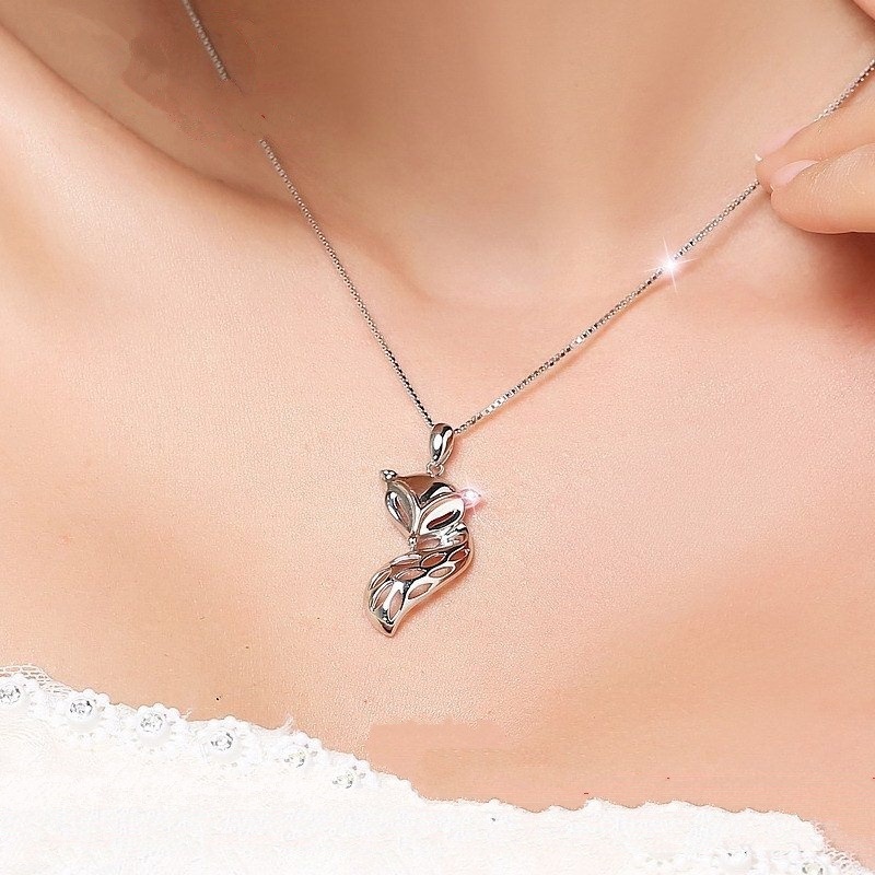 [Ready Stock]Fashion Fox Pendant Plated S925 Sterling Silver Necklace