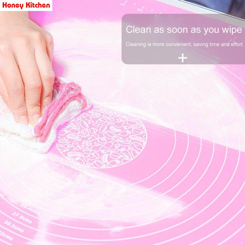 HONEY KITCHEN SILICON MAT 40X30 CM TATAKAN BAKING ROTI PIZZA FONDANT