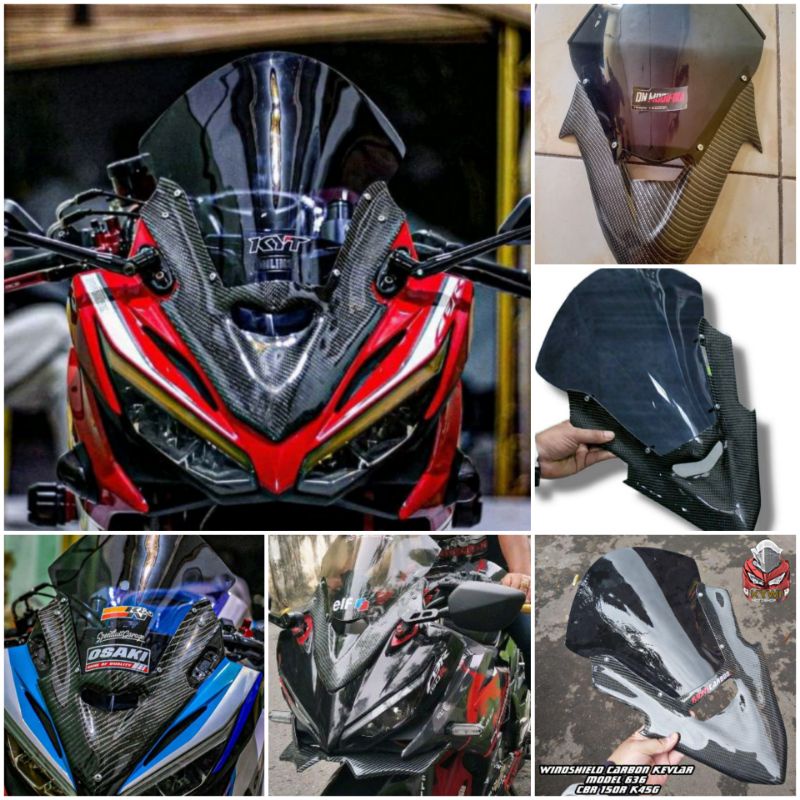 Visor carbon cbr 150r facelift k45g
