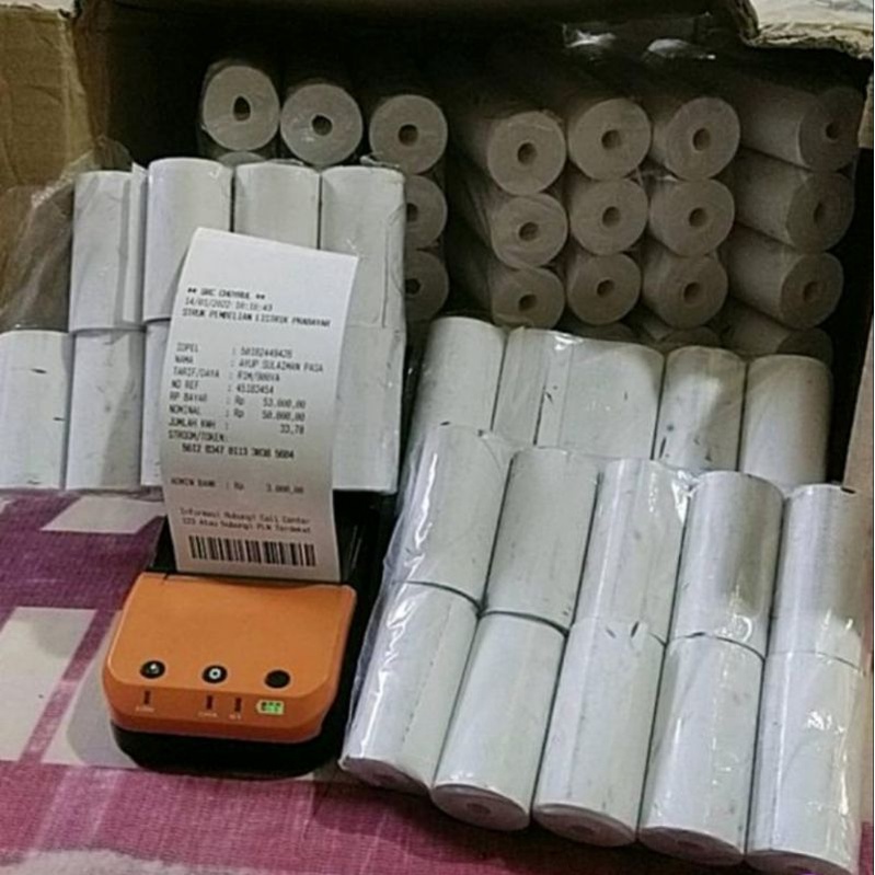 

Kertas Struk Thermal Paper Roll 57x30 Termal EDC Thermal Printer Mini Bluetooth