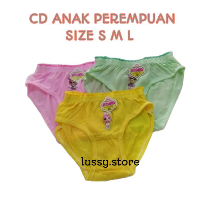 (3PCS)CELANA DALAM ANAK PEREMPUAN CE/CD CEWEK/CD ANAK/CANCUT ANAK/UNDERWEAR ANAK/PAKAIAN DALAM ANAK