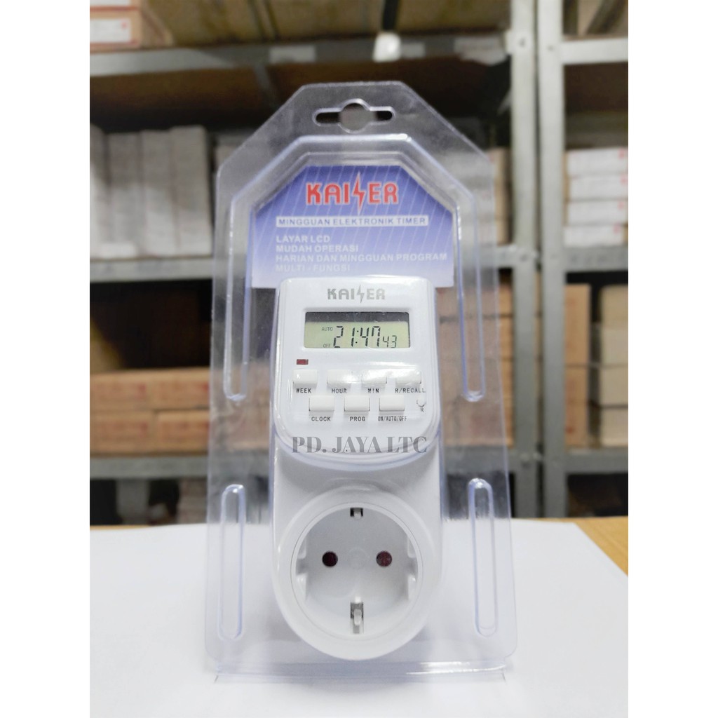 Stop Kontak Timer Digital - Socket Timer Digital Weekly - Kaiser - Vetto