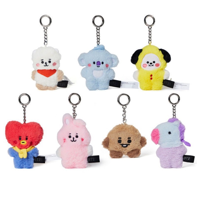 12cm/4.72in BTS Bt21 Plush Doll Keychain Portable Animal Doll V SUGA JIN JUNGKOOK RAP MONSTER JIMIN JHOPE Pendant