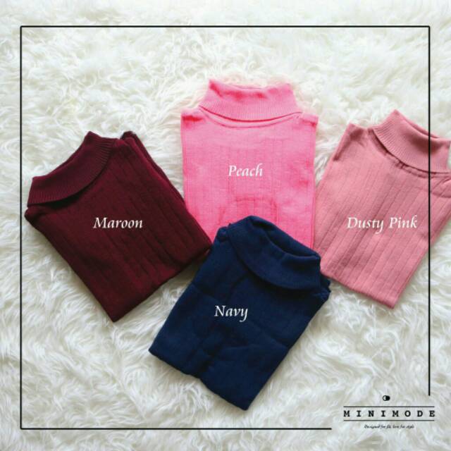 turtelneck Sweater short (rajut lengan pendek wanita)