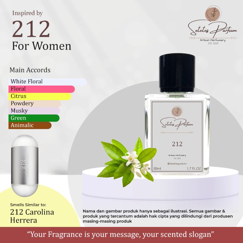 Setetes Parfum 212 woman - Parfum Wanita