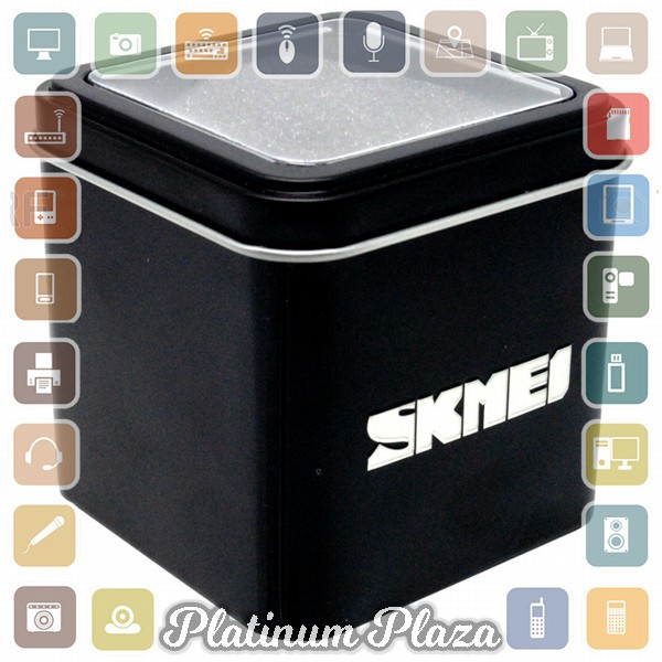 SKMEI Kotak Jam Tangan Metal - Black`8K54AK-