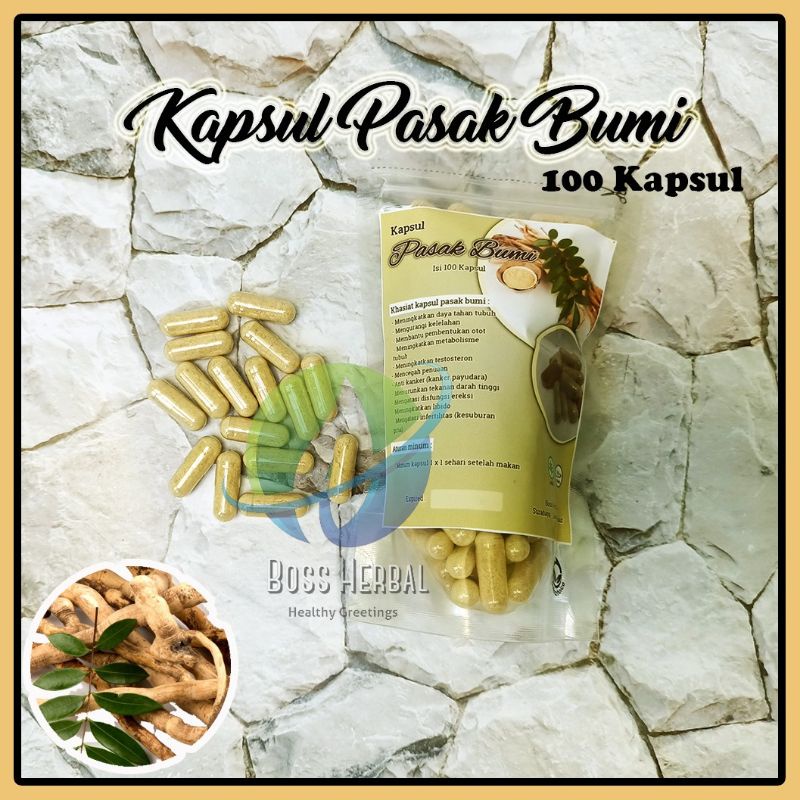 Bossherbalsby kapsul pasak bumi Kapsul herbal kesehatan pasak bumi 100 kapsul asli