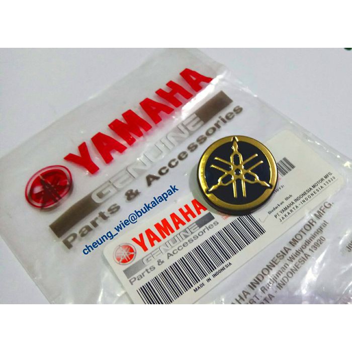 Emblem tameng yamaha mio/soul gt/jupiter z/mx/xeon kecil gold ori ygp
