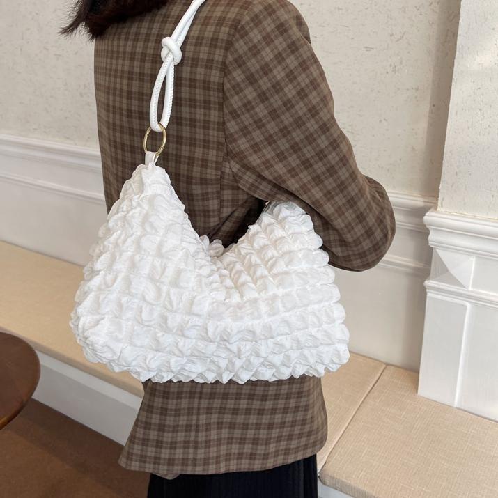 Minimalist Textured Baguette Bag Single Shoulder Bag Baguette Bag 10061