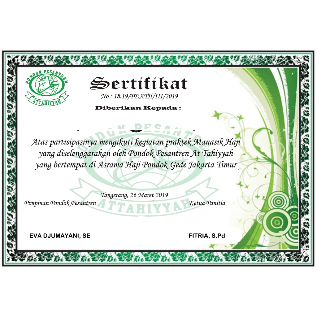 

CETAK SERTIFIKAT PIAGAM