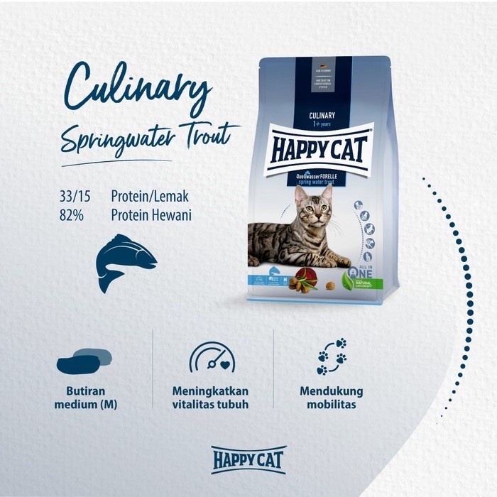 Happy Cat Culinary Springwater Trout 1.3kg Freshpack Makanan Kucing