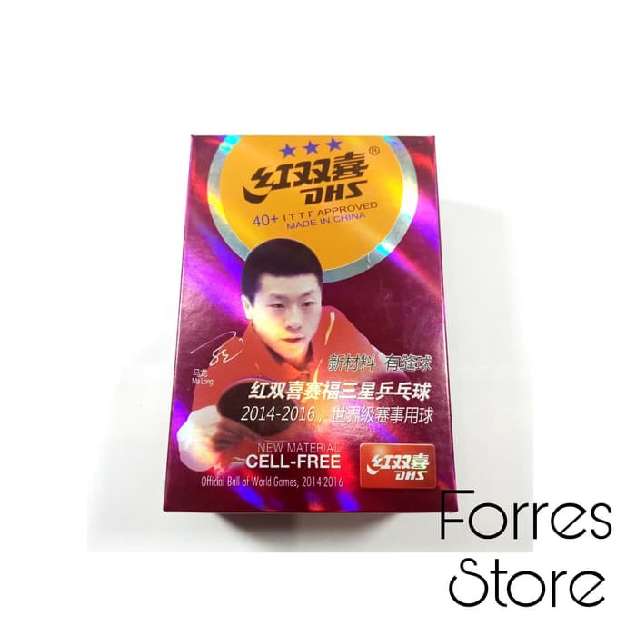 bolaPimpong DHS Bintang * 3 ORIGINAL ORI Isi 6pcs